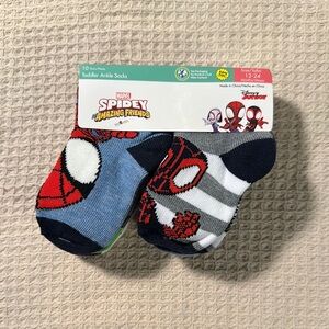 Marvel 10 pack Spidey Amazing Friends Toddler Socks - Blue, Red, Black, White